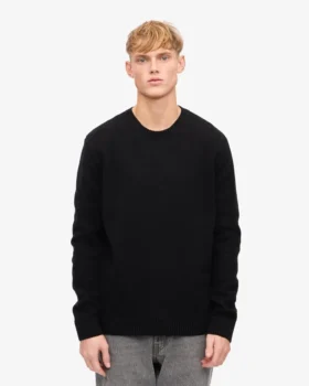 Jersey clásico de lana merina – Negro intenso