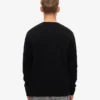 Jersey clásico de lana merina - Negro intenso