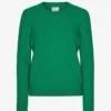 Jersey clásico de lana merina para mujer - Verde Kelly