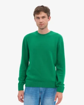Jersey clásico de lana merina – Verde Kelly