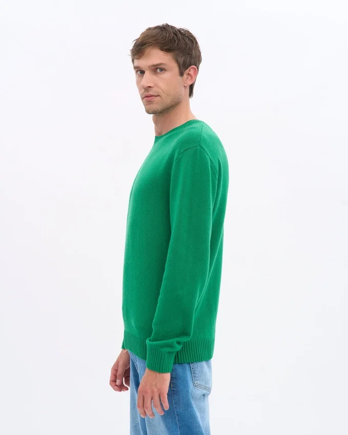 Jersey clásico de lana merina - Verde Kelly