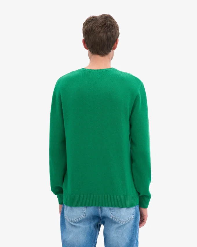 Jersey clásico de lana merina - Verde Kelly