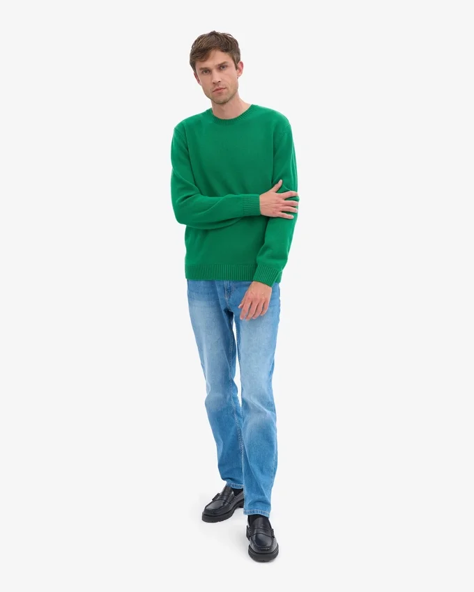Jersey clásico de lana merina - Verde Kelly