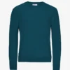 Jersey clásico de lana merina - Verde océano