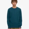 Jersey clásico de lana merina - Verde océano