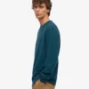 Jersey clásico de lana merina - Verde océano