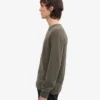 Jersey clásico de lana merina - Verde oliva apagado