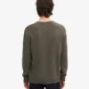 Jersey clásico de lana merina - Verde oliva apagado