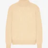 Jersey de cuello alto de lana merina - Amarillo suave