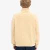 Jersey de cuello alto de lana merina - Amarillo suave