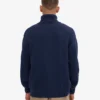 Jersey de cuello alto de lana merina - Azul marino