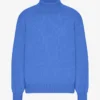 Jersey de cuello alto de lana merina - Azul Pacífico