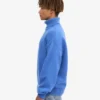 Jersey de cuello alto de lana merina - Azul Pacífico