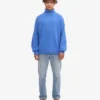 Jersey de cuello alto de lana merina - Azul Pacífico