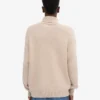 Jersey de cuello alto de lana merina - Blanco marfil