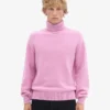 Jersey de cuello alto de lana merina - Flor de cerezo