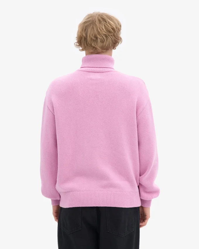 Jersey de cuello alto de lana merina - Flor de cerezo