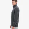 Jersey de cuello alto de lana merina - Gris lava