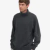 Jersey de cuello alto de lana merina - Gris lava