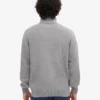 Jersey de cuello alto de lana merina - Gris jaspeado