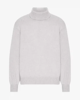 Jersey de cuello alto de lana merina - Mezcla de nieve