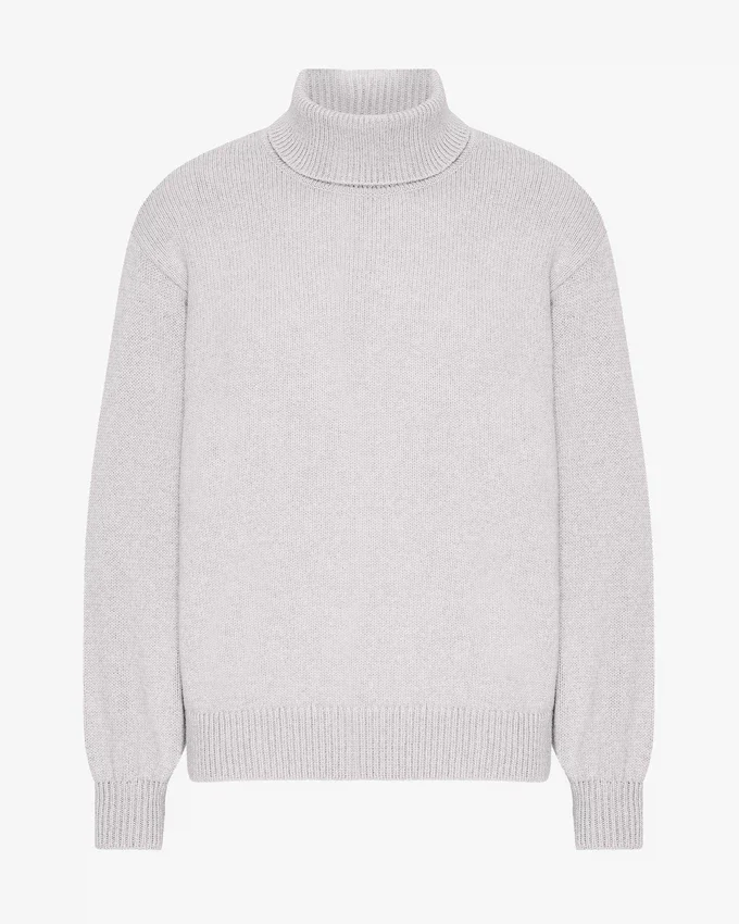 Jersey de cuello alto de lana merina - Mezcla de nieve