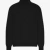 Jersey de cuello alto de lana merina - Negro intenso