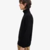 Jersey de cuello alto de lana merina - Negro intenso
