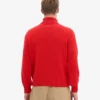 Jersey de cuello alto de lana merina - Rojo mandarina