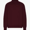 Jersey de cuello alto de lana merina - Rojo sangre de buey