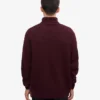 Jersey de cuello alto de lana merina - Rojo sangre de buey