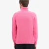 Jersey de cuello alto de lana merina - Rosa chicle