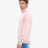 Jersey de cuello alto de lana merina - Rosa descolorido