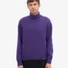 Jersey de cuello alto de lana merina - Ultravioleta