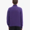 Jersey de cuello alto de lana merina - Ultravioleta