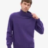 Jersey de cuello alto de lana merina - Ultravioleta