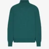 Jersey de cuello alto de lana merina - Verde océano
