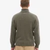 Jersey de cuello alto de lana merina - Verde oliva apagado