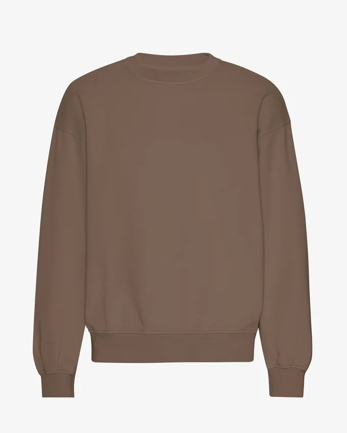 Jersey de cuello alto orgánico oversize - Marrón cedro