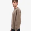 Jersey de cuello alto orgánico oversize - Marrón cedro