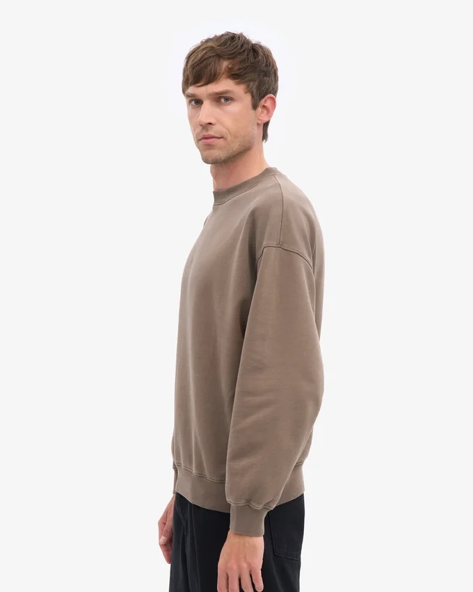 Jersey de cuello alto orgánico oversize - Marrón cedro