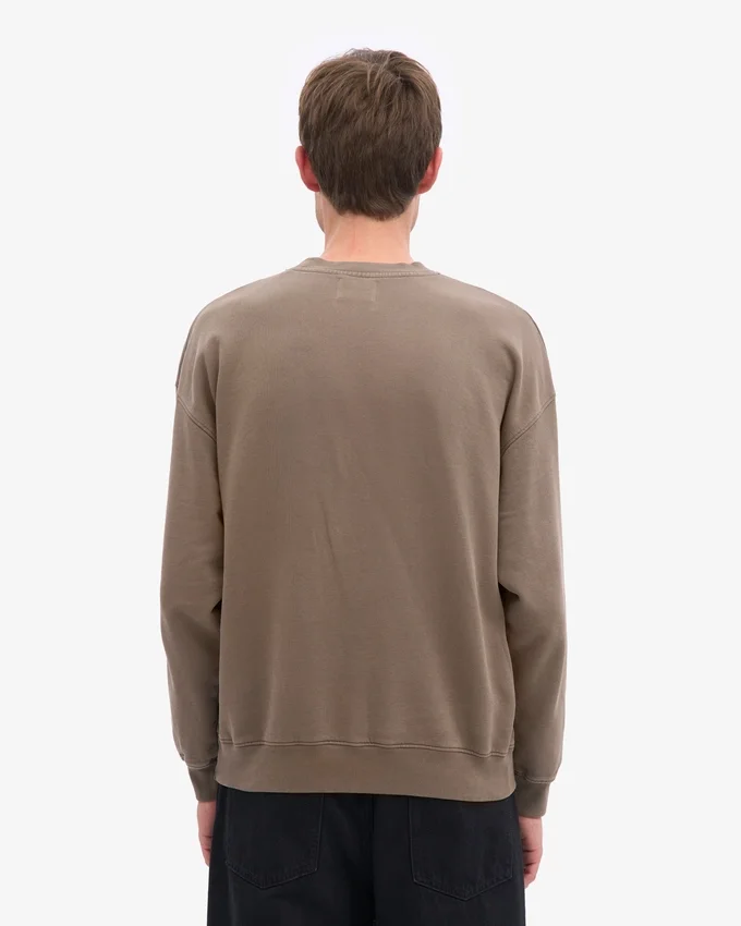Jersey de cuello alto orgánico oversize - Marrón cedro