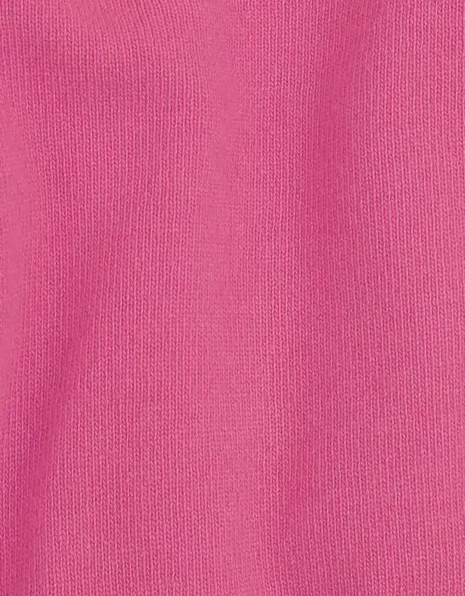Jersey de cuello redondo de lana merina clara - Rosa chicle