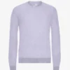 Jersey de cuello redondo de lana merina ligera - Lavanda suave
