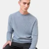 Jersey de cuello redondo de lana merina ligera - Lavanda suave