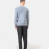 Jersey de cuello redondo de lana merina ligera - Lavanda suave
