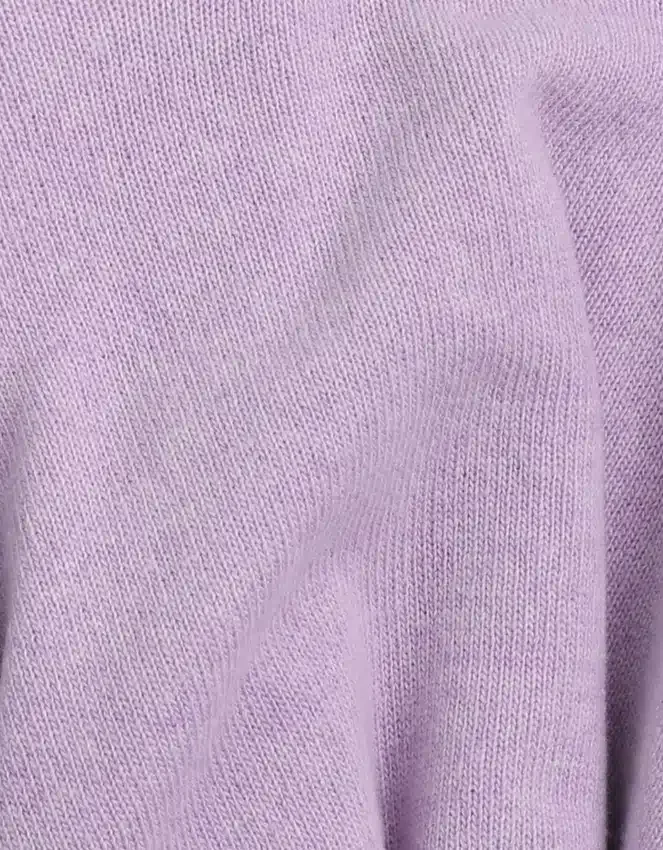 Jersey de cuello redondo de lana merina ligera - Lavanda suave