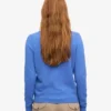 Jersey de cuello redondo de lana merina ligera para mujer - Azul Pacífico