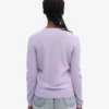 Jersey de cuello redondo de lana merina ligera para mujer - Lavanda suave