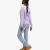 Jersey de cuello redondo de lana merina ligera para mujer - Lavanda suave